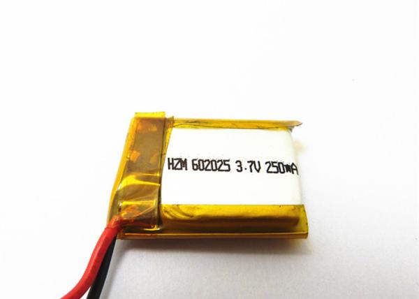 Cheap Portable Television MP4 MP3 Player Battery , 602025 3.7 V 250mah Lipo Battery for sale
