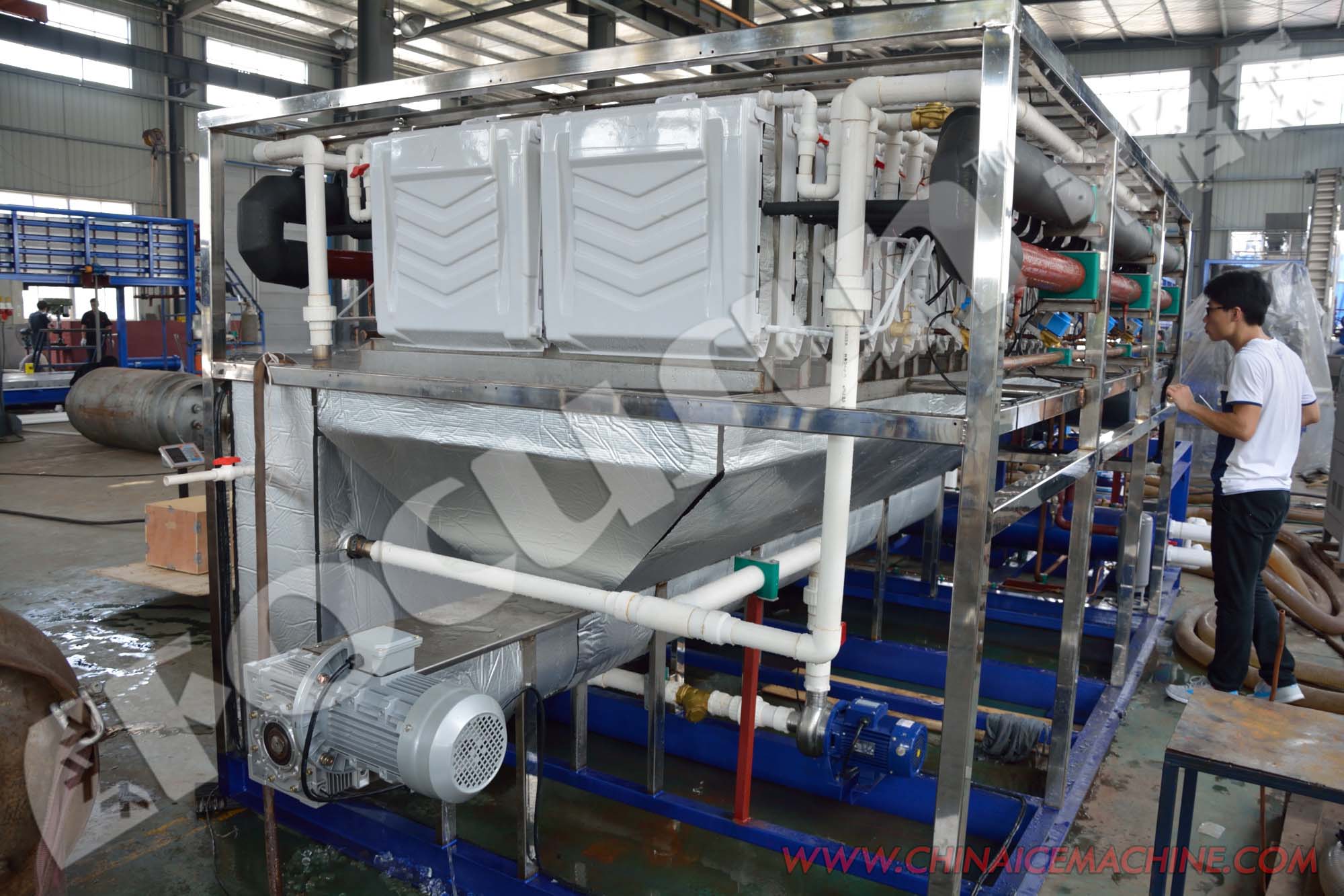 Water Cooling 10 Ton Cube Ice Machine for Industrial Ice Production Plant