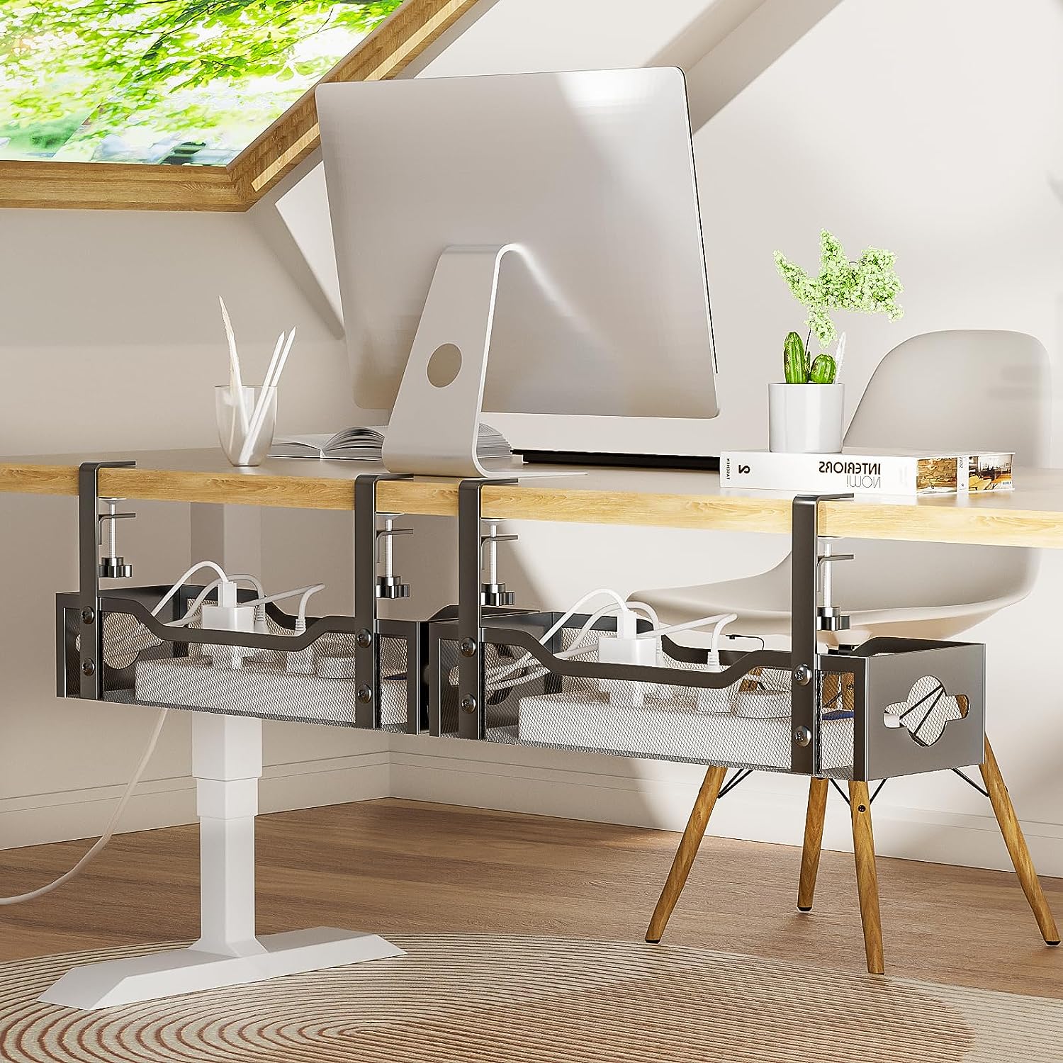 Non-folding Rack Cable Organizer for Wire Management in Home Office ISO9001 Rohs CE