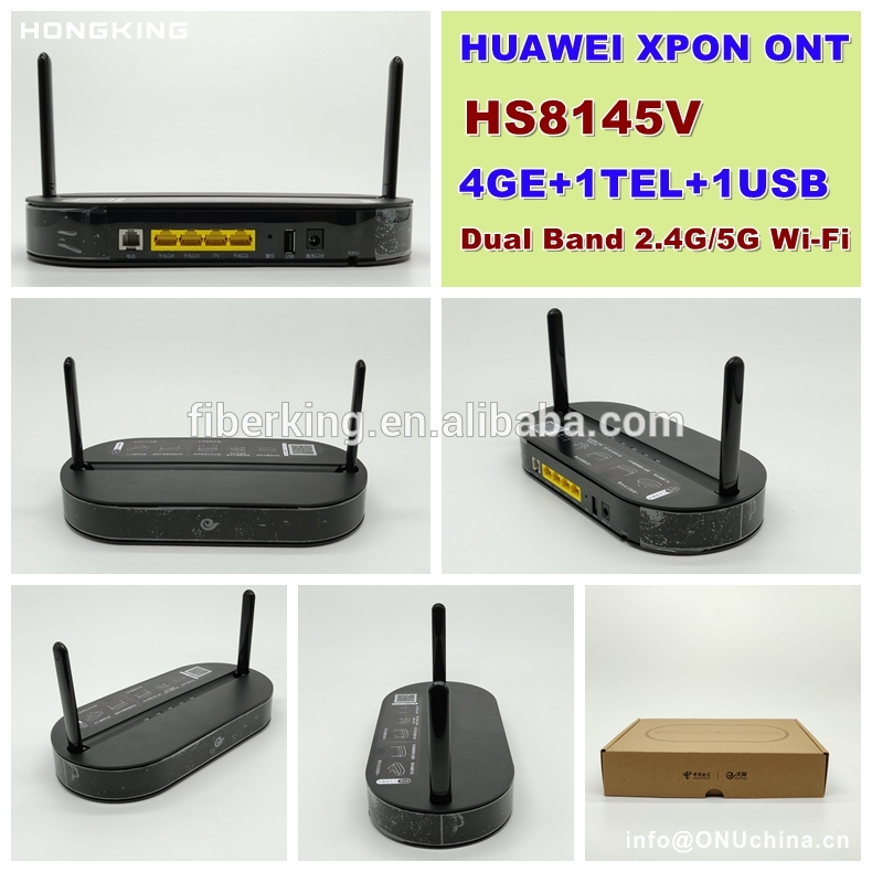 GPON XPON huawei echolife HS8145V Dual band WiFi AC 2.4g/5g ONU ONT FTTH 4GE 1TEL 1USB
