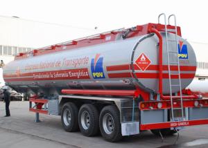 Quality 45500L Aluminum Tanker Trailer For Fuel / Gasoline / Acetic Acid Delivery wholesale