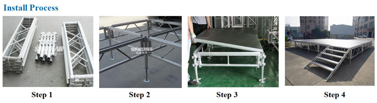 Water Proof Anti Slip Glass Stage Outdoor Indoor Acrylic Stage Platform