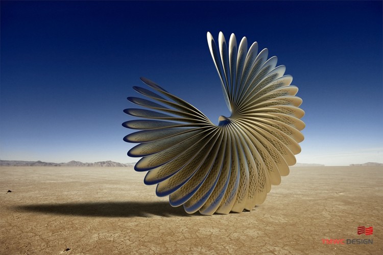 Abstract Outdoor Decor Large Modern Stainless Steel Wing Sculpture with Customer Logo