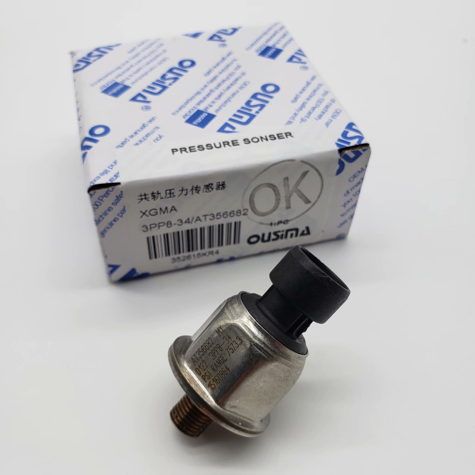 OUSIMA Pressure Switch Fuel Pressure Sensor 3PP8-34 AT356682 For Excavator XGMA