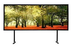 Quality Black Powder Coated Fixed Frame Projector Screen 10 / 15 Cm Frame Size wholesale