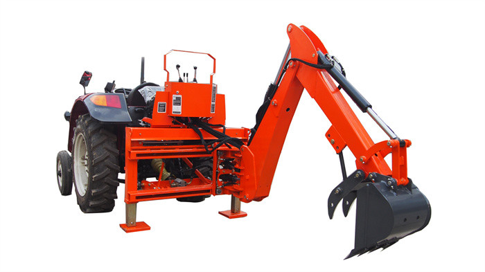 520kg 3 Point Tractor Pull Behind Backhoe 80hp With Hydraulic Pump