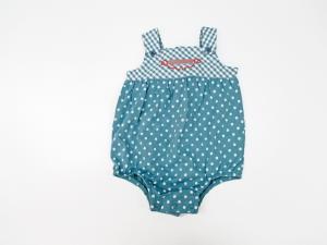 Quality Cotton Polka Dot Baby Dress Pants Check Seam Stitching Short Overall Summer Soft wholesale