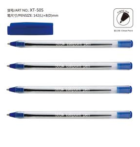 Quality office writing pen, office cap ball pen, 1400 meters writing length,black or blue ink wholesale