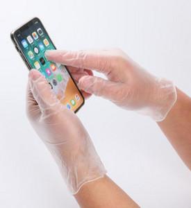 Quality Custom Disposable Protective Gloves , Transparent Pvc Food Grade Vinyl Gloves wholesale