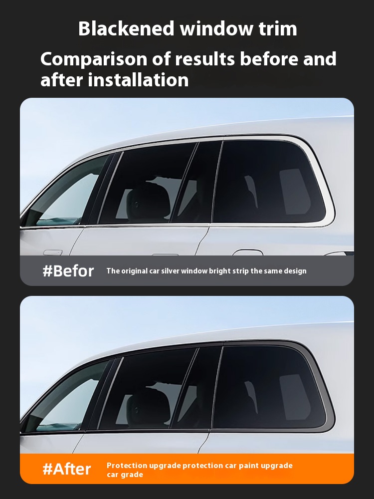 Lixiang Black Knight Modified Glitter Black ABS Window Trim The Ultimate Bumper Decorative Accessory for L9 L8 L7 L6 Cars
