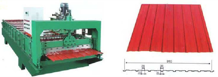 910mm IBR Standard Wall Panel Roll Forming Machine , Cold Roll Forming Machine