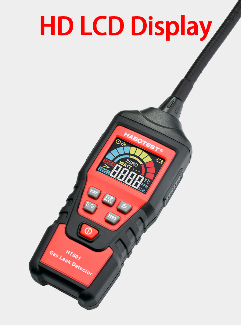 9999ppm Smart Gas Leak Detector , HT601B Combustible Gas Leak Detector