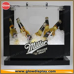 Quality Commercial Beer Acrylic Ice Bucket Liquor Bottle Stand With Advertising Graphic wholesale