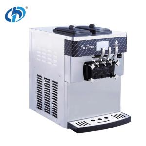 Quality Stainless Steel Table Top 3 Flavors Commercial Automatic Soft Serve Ice Cream Maker Machine 540*785*835 mm 86KG wholesale