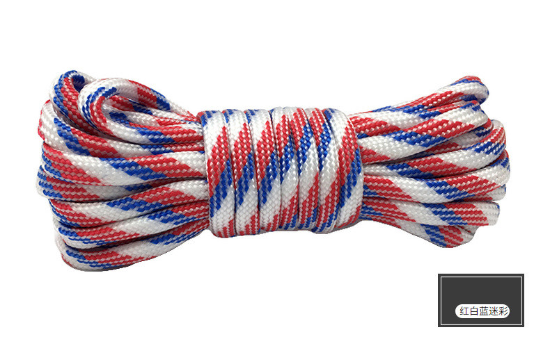 Colorful Orange Nylon Rope ISO9001 Double Braided Polyester Rope
