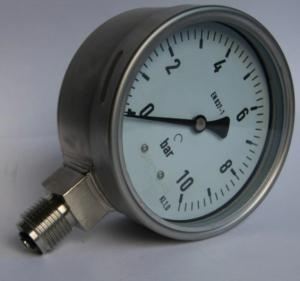 Quality 0-600 Psi Liquid Filled Pressure Gauge 4 Inch 10 Bar 1/8&quot; Npt 100mm Laser Welding wholesale