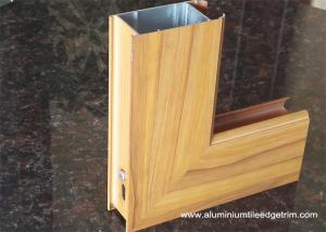 Quality Aluminium Side - hinged Door Extrusion Profile Wood Grain Effect wholesale