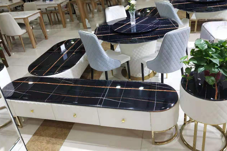 Natural Marble Coffee Table Furniture Square Marble Wood Coffee Table