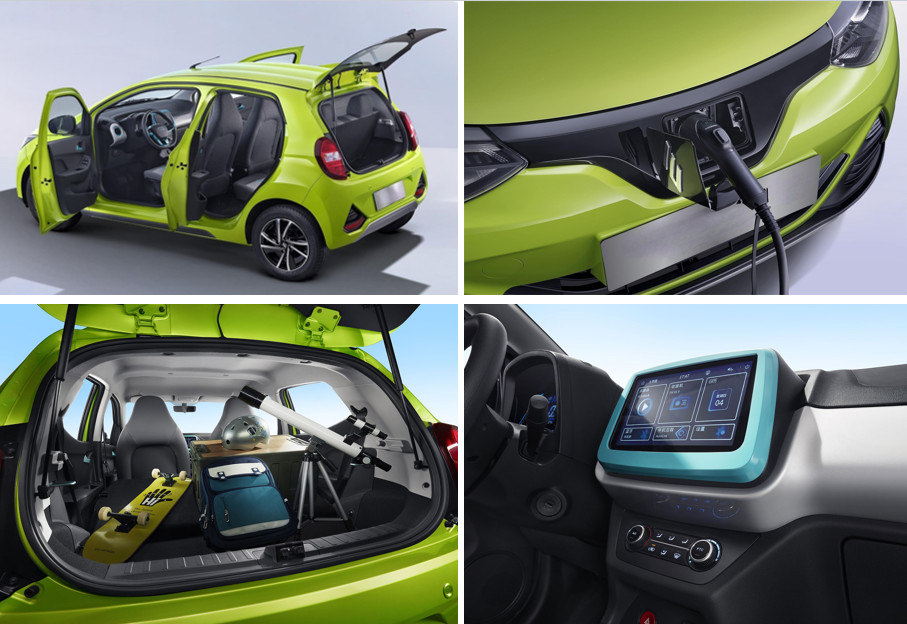 Big Capacity Small Electric Car EV2 Support Household Electricity Charging