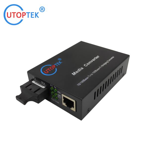 10/100Mbps SingleMode dual SC 20KM 1310nm Fiber Media Converter China factory