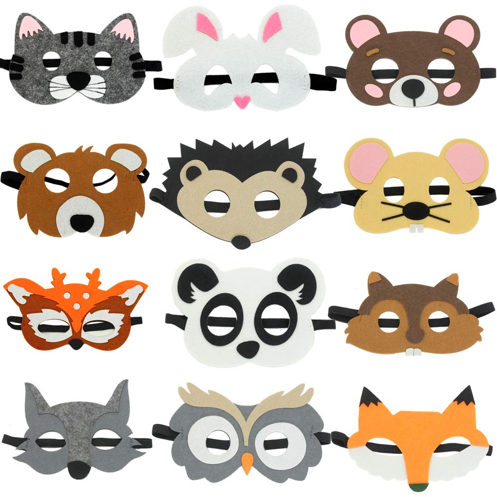Promotional Cheap Party Animal Felt Halloween Masks For Kids