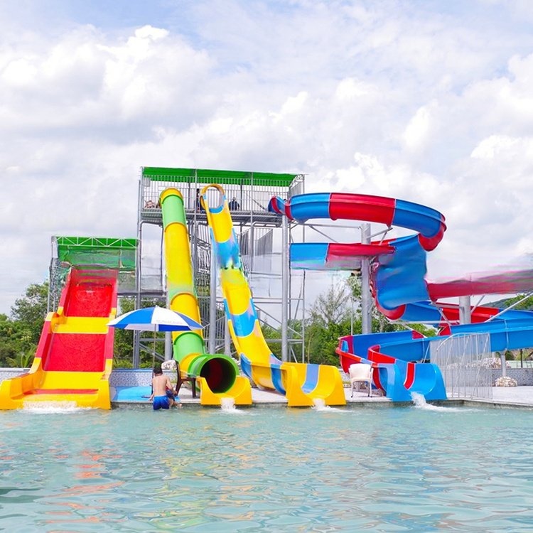 Open Fiberglass Water Slide Tube for Aqua Park
