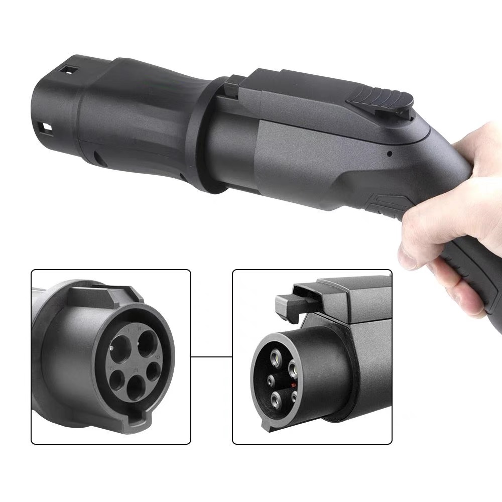 EVSE Adaptor 16A 32A Electric Vehicle Car EV Charger Connector Type 1 To Type 2 EV Adapter