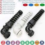 PG & Metric Thread Elbow Plastic Cable Glands, IP68 Right Angle Nylon Cable