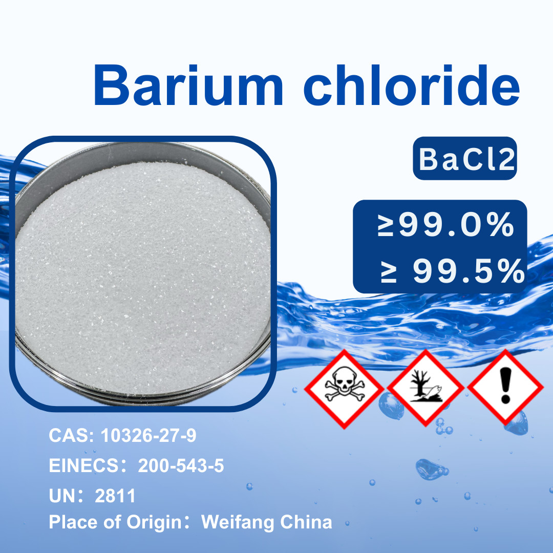 99% Barium Chloride BaCl₂ White Crystal for Gold Treatment Industry