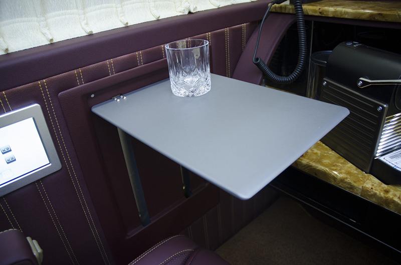 Powered rv recessed table be compatible for Caravan campervan and RV custom car seat electric powered foldable table