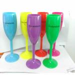 Biodegradable PLA 5.5Oz Tritan Plastic Champagne Flutes Glass Drinkware