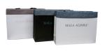 Black / White Mala Alisha 250g Paper Carrier Bag 0c+1c Printing, Custom Shopping