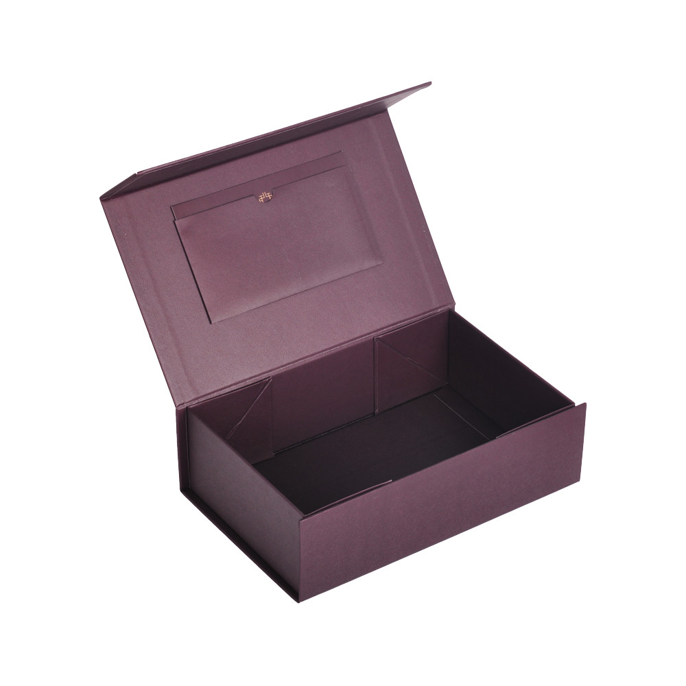 Medium Perfume Packaging Gift Box Magnetic Foldable With Card Pocket