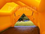 0.9mm PVC Yellow Color PVC Tarpaulin Inflatable Camping Tent