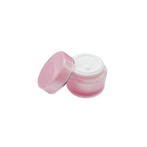 Quality Round Pink Double Layer Cosmetic Cream Jar 50ml Portable Cosmetic Packaging Jars wholesale