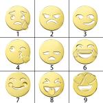 1.8ft 0.07oz Emoji Gold Necklace S925 Memorial Initial Name Necklace