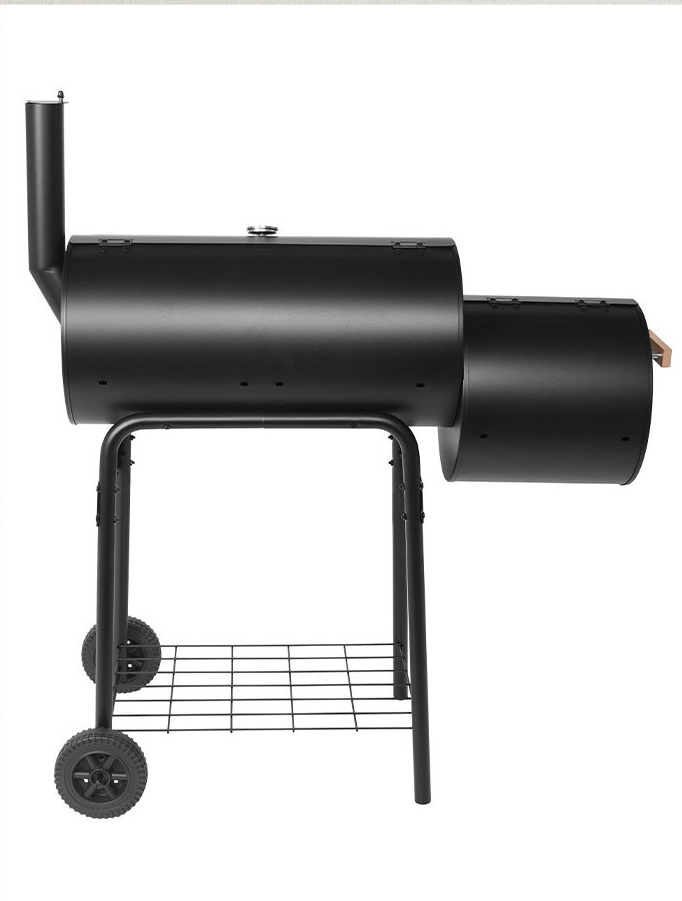 Customized Logo Acceptable Large Pellet Charcoal Oven Grill Machine with Folding Table