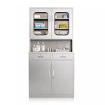 201 Stainless Steel Medicine Cabinet Durable Hospital Medicine Cabinet 2 Drawer