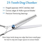 Ergonomic Fishbone Teeth Pet Hair Cutting Grooming Thinning Shears