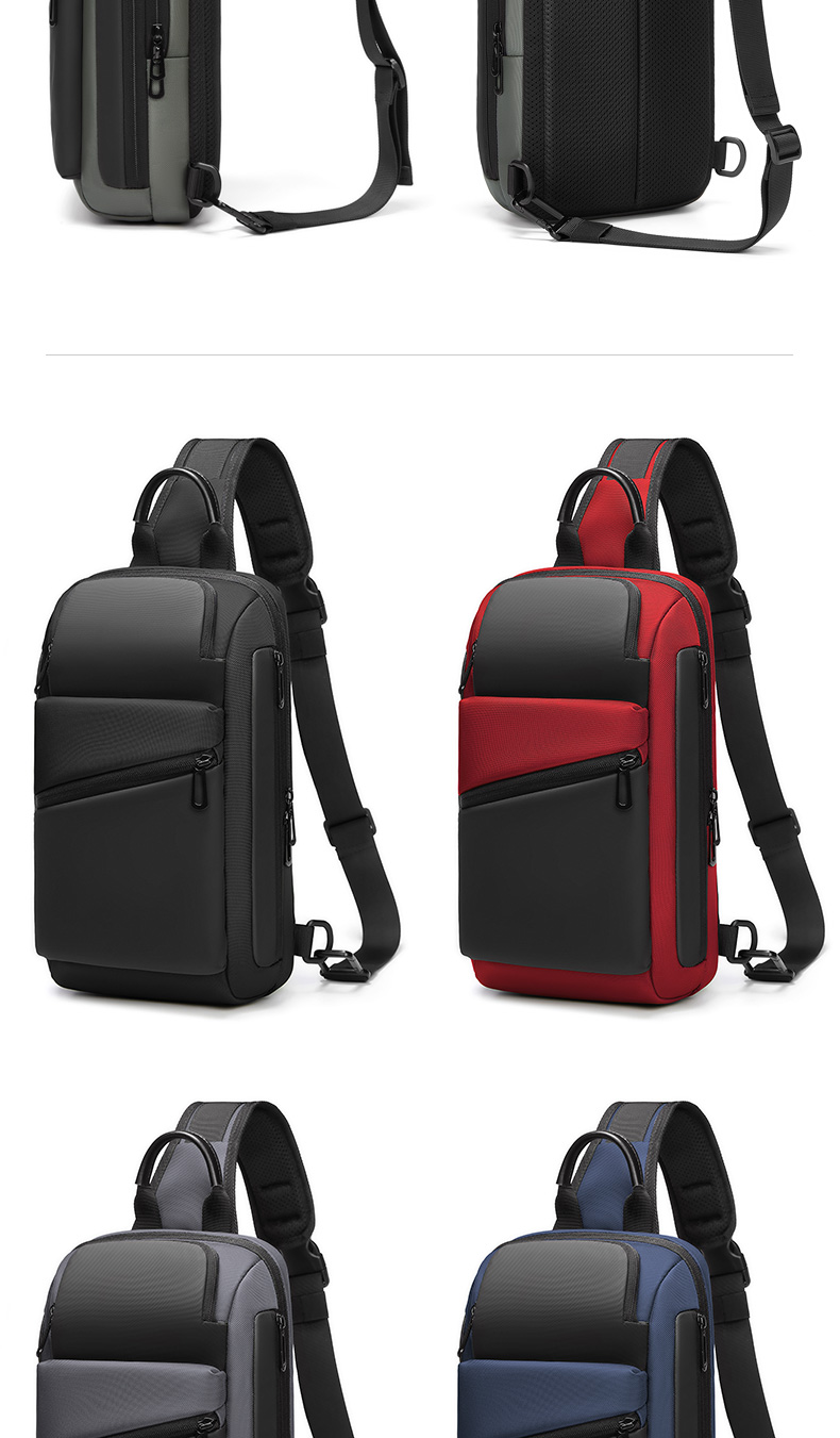 MingLu New Multifunction Crossbody Men Bags Style Shoulder Bag Men Sling Single Chest Bag for Outdoor