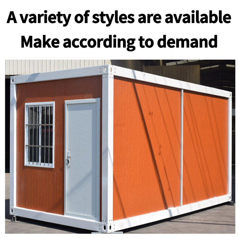 Wood grain color container villa living container construction site dormitory office container mobile room