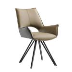 PU Leather Hotel Dining Chair Modern Leisure Durability Native Sponge