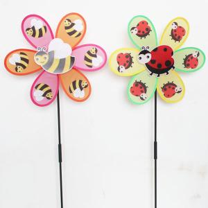 Quality Spring seasonal windmill yard stake bee ladybug wholesale