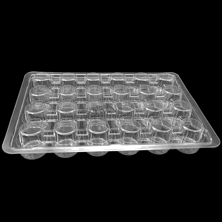 Hinged Clamshell Plastic Bakery Packaging Single Compartment Muffin Cupcake Box