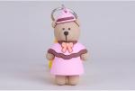 Promotional Soft PVC Rubber Cute Key Chains Ring, Miniature Pendant Keyrings for