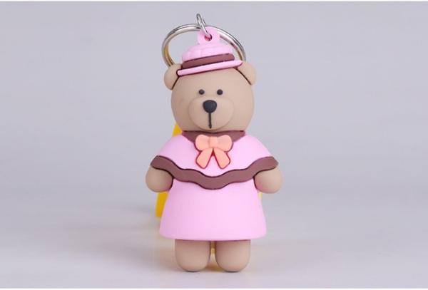 Promotional Soft PVC Rubber Cute Key Chains Ring, Miniature Pendant Keyrings for