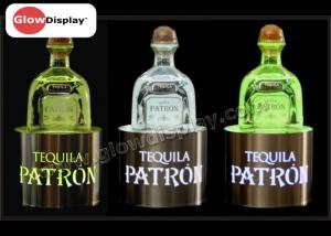 Quality Customized Liquor Led Bottle Display , Acrylic Mirror And Cutting Wordings Liquor Bottle Shelves wholesale