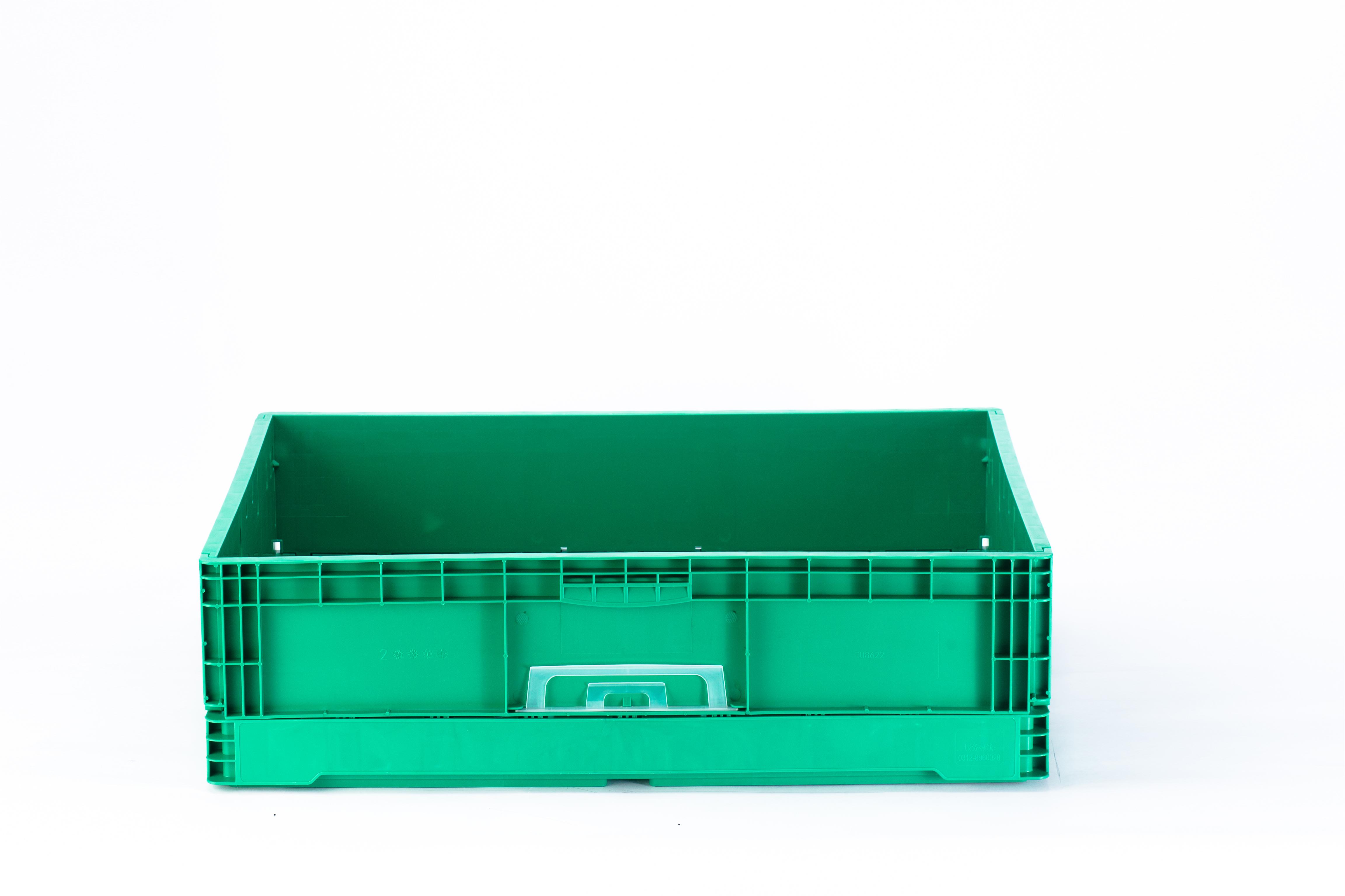 Customized Logo EU Plastic Storage Collapsible Turnover Crate for Moving and Storage