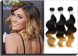 Quality Body Wave Peruvian 5A Human Hair Extension For Lady 3 Tone Body Weaving wholesale