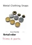 Resistant Corrosion Jackets 15mm Metal Snaps For Fabric